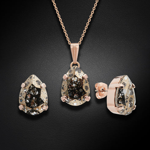 Комплект "Venēra II (Gold Patina)" с кристаллами Swarovski™